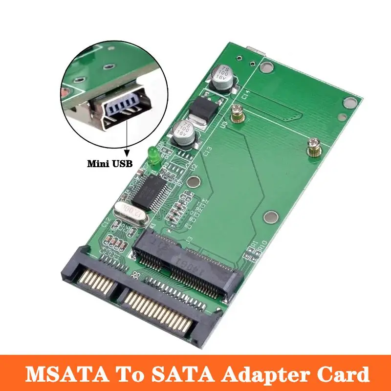 Manufacturer\'s Direct Sales Of MSATA To SATA Adapter Card, Solid-State Drive To SATA, With Mini USB Interface For External Use