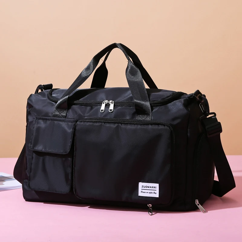 Sacs de voyage pliants imperméables pour femmes, sac de sport de loisirs, sac fourre-tout pour femmes, sac à bandoulière initié au fitness, sac à bagages