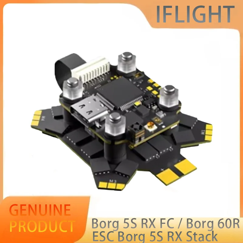 

iFlight Borg 5S RX Stack с контроллером полета Borg 5S RX FC / Borg 60R ESC 4-IN-1 для RC FPV Freestyle Racing Drone