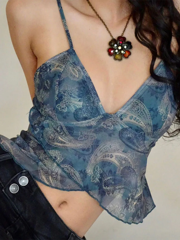 Summer sweet and spicy girl sexy pure desire short style irregular design sense niche top
