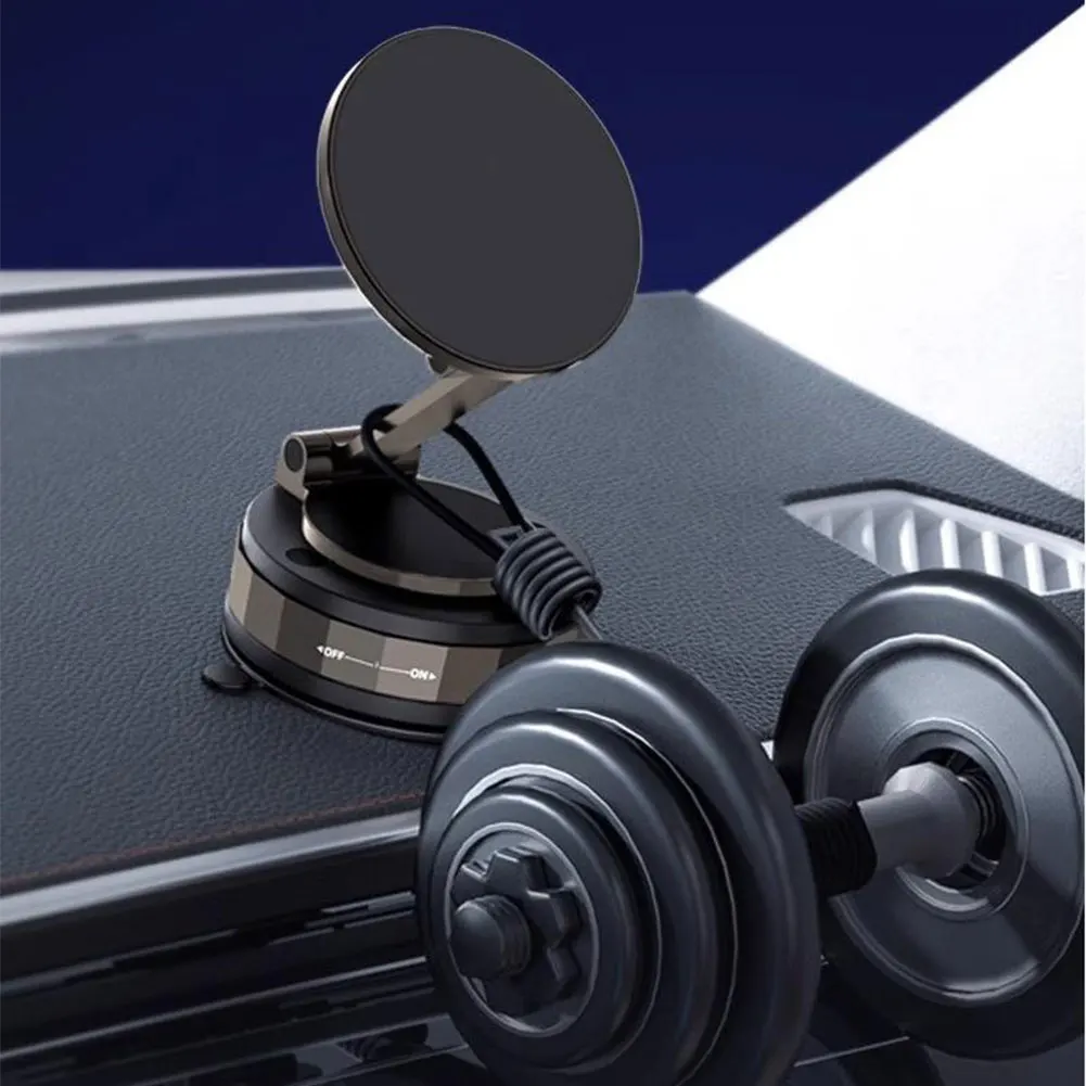 Suporte para carro conforme mostrado na imagem Suporte magnético para telefone para carro Alinhamento automático Suporte para telefone Operação com uma mão
