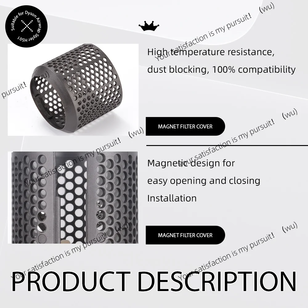 For Dyson HS01 Magnetic Outer Filter Cover, Durable Replacement Filter Cleaning Mesh Attachment Accessories for Airwrap HS01