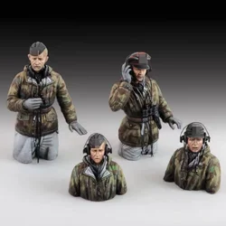 1/35 Resin Figure unpainted model Kit, military theme, (4 persons, no headphone strap) Unassembled and unpainted GK,631R