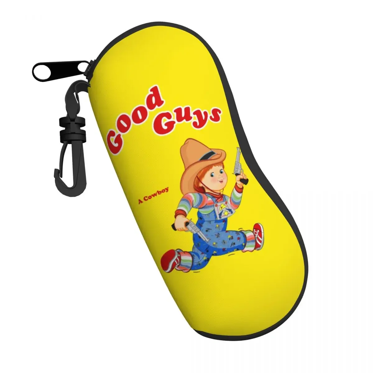 Good Guys Cowboy Shell Eyeglasses Case Men Women Cool Child's Play Chucky Glasses  Sunglasses Box Pouch