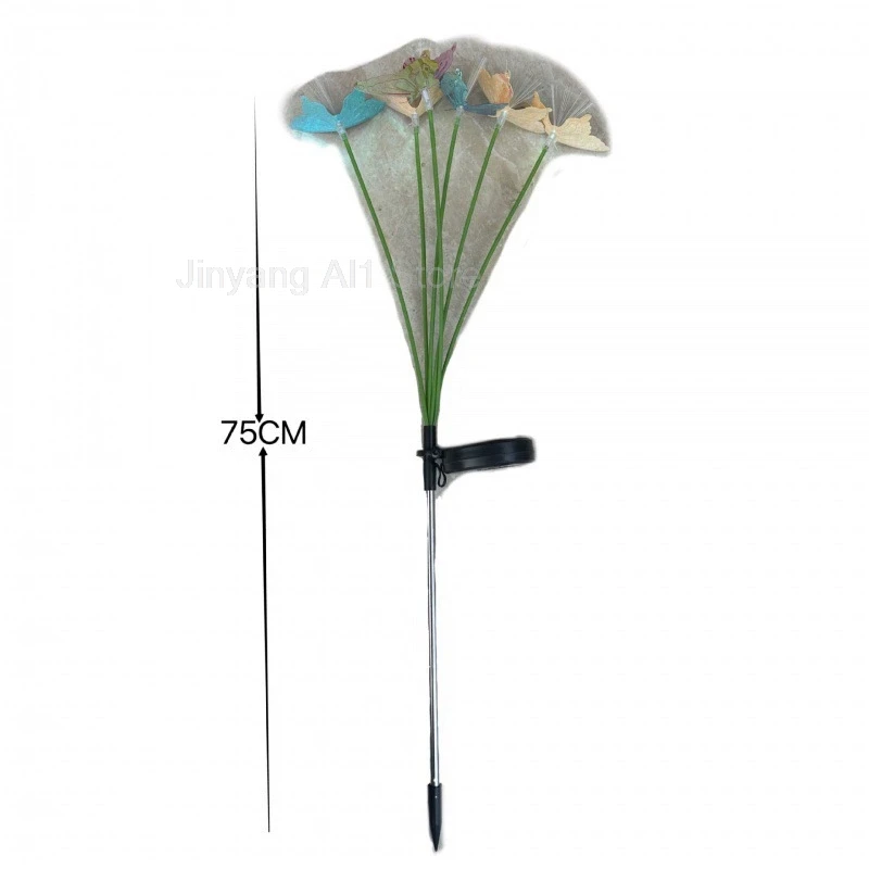 

New Solar Powered 6 Or 8 Head Butterfly Lamp Firefly Lawn Lights Outdoor Waterproof Courtyard Atmosphere Waterproof IP65 C1