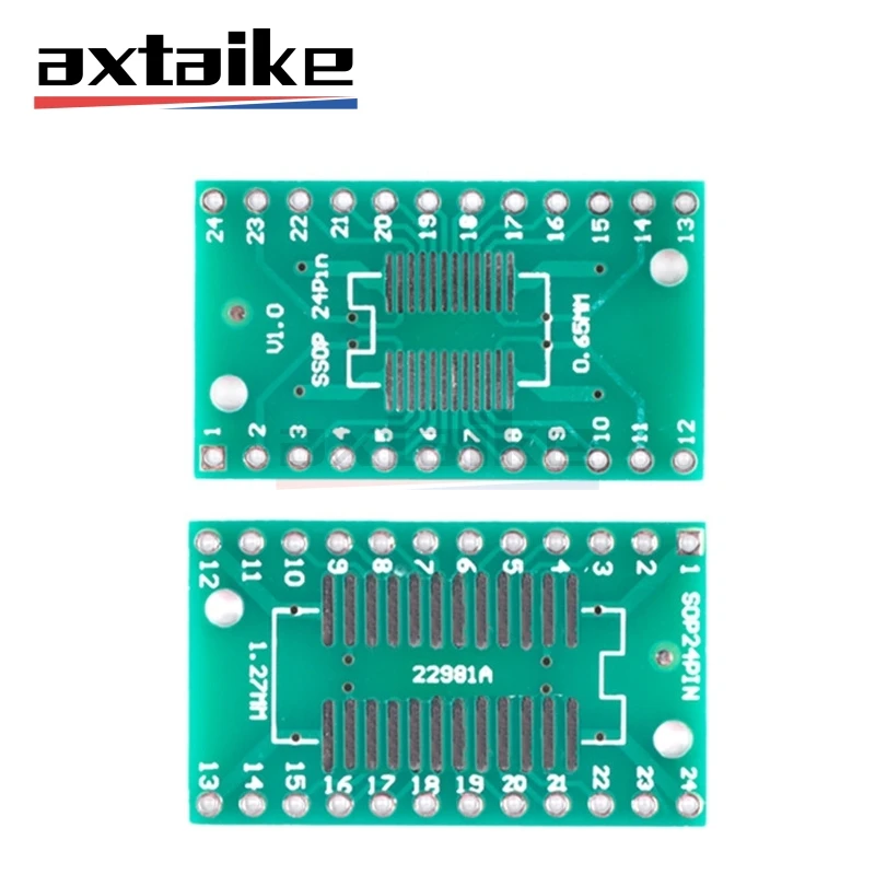 

10PCS TSSOP24 SSOP24 SOP-24 SOP24 To DIP24 PCB Transfer Board DIP Pin Board Pitch IC Adapter Plate Conversion Board 0.65/1.27mm