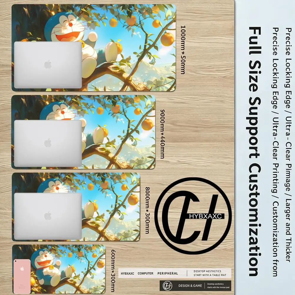 New Classic Anime D-Doraemon Anti-Slip Table Mat Student Mouse Pads  Extended Gaming Keyboard Mats Large XXL Gamer Mousepad
