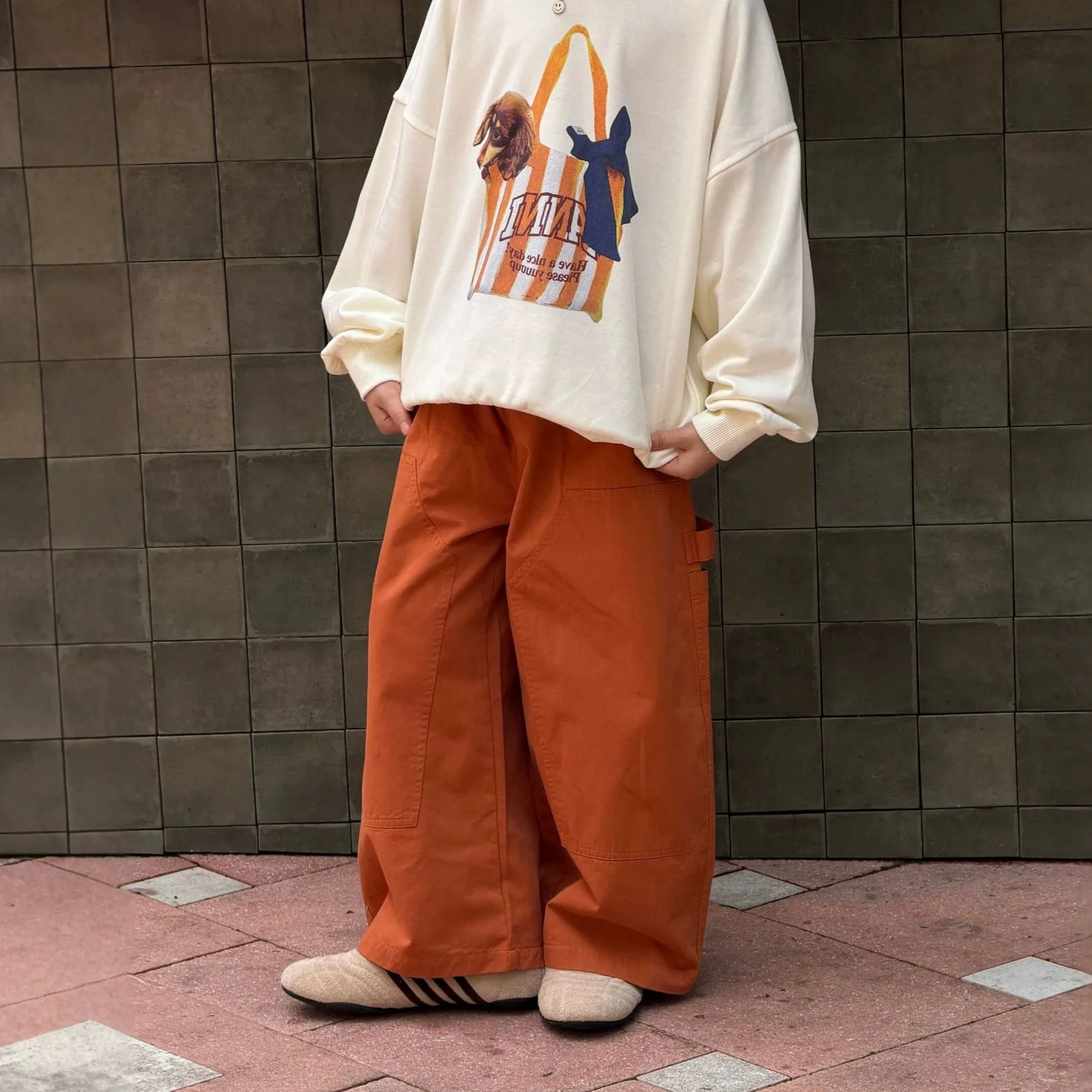 Children Clothes Kids Casual Loose Pants New Autumn Boys Retro Solid Color Loose Fashionable Loosekids Casual Long Pants