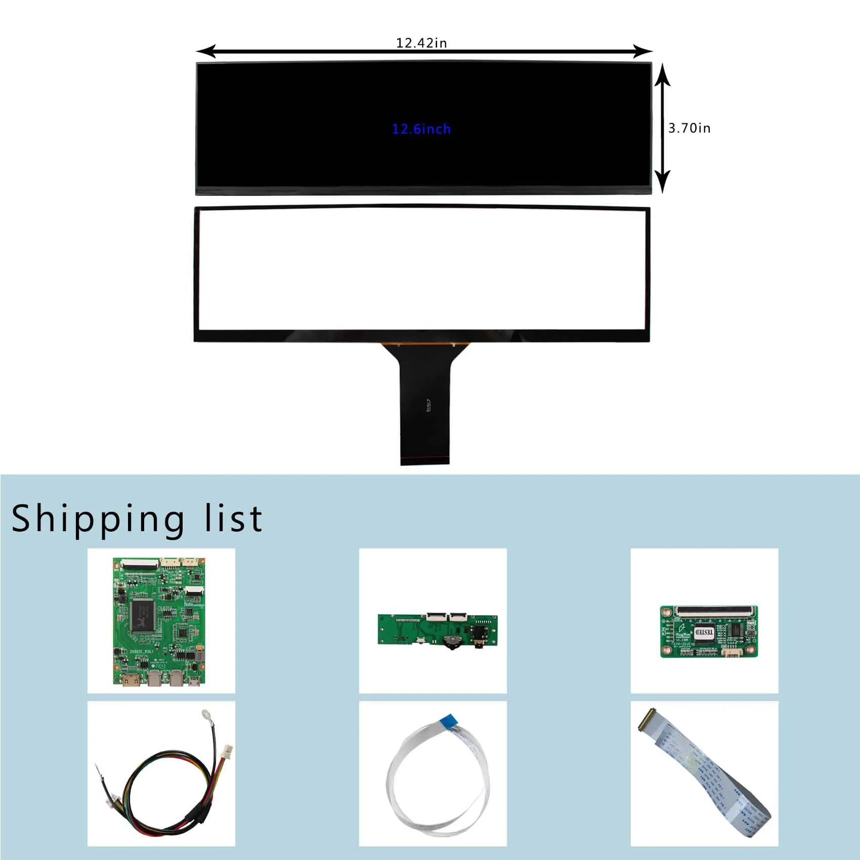 Плата USB TYPE C 12,6 дюйма NV126B5M-N41 1920X515 IPS сенсорный экран