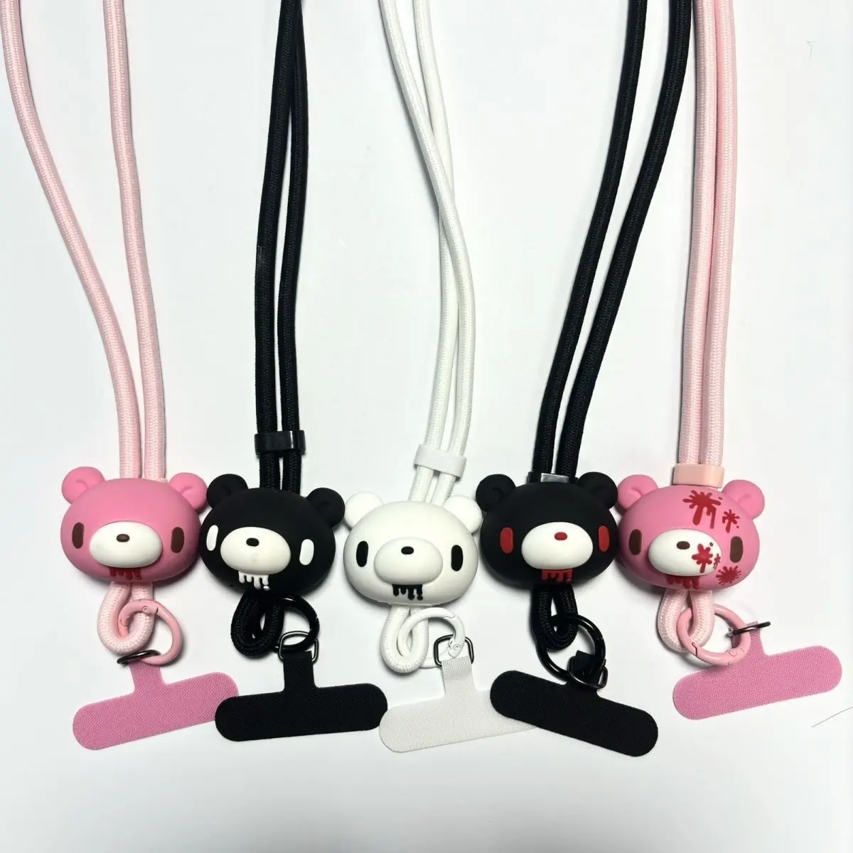 

Cute Bear Phone Lanyard with Strap, Cartoon Bear Anti-lost Neck Strap, Adjustable Mobile Phone Chain for All Phones, Kawa