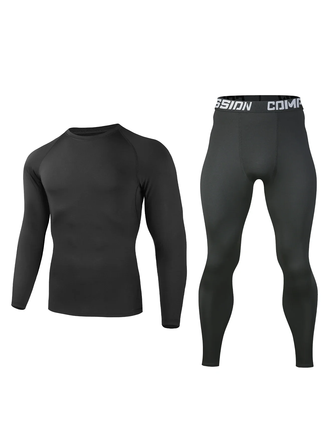 

Men's sportswear suit, long sleeve shirt and long pants, moisture absorption and sweat light, for yoga fitness daily wear