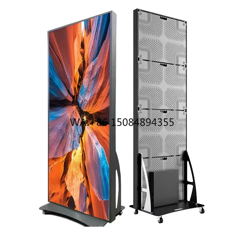 

Foldable LED Poster Screen P1.25 P1.53 Fine Pitch Digital Poster Display for Retail Store