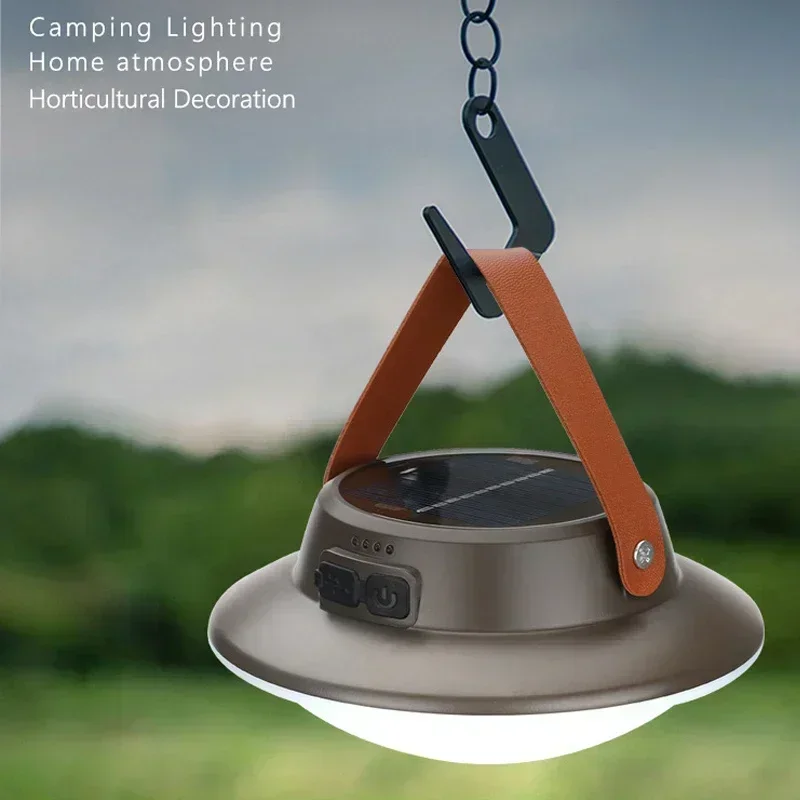 Solar High Power LED Camping Light 3 Modes Rechargeable Portable Lanterns Outdoor Emergency BBQ Waterproof Tent Lighting Lamp