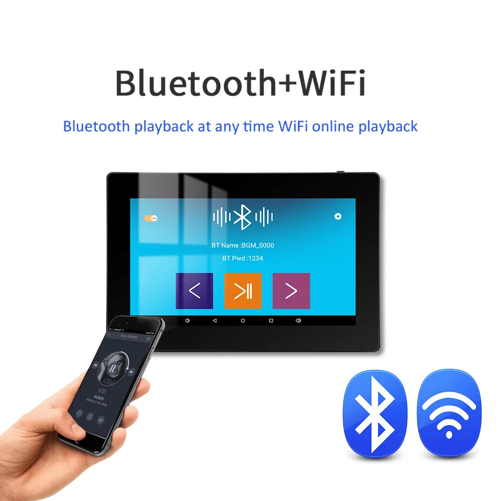 WIFI Bluetooth zeď zesilovač 7 palec kov formulovat Android amp domácí theater řádný systém mini stereo strop reproduktor bytový