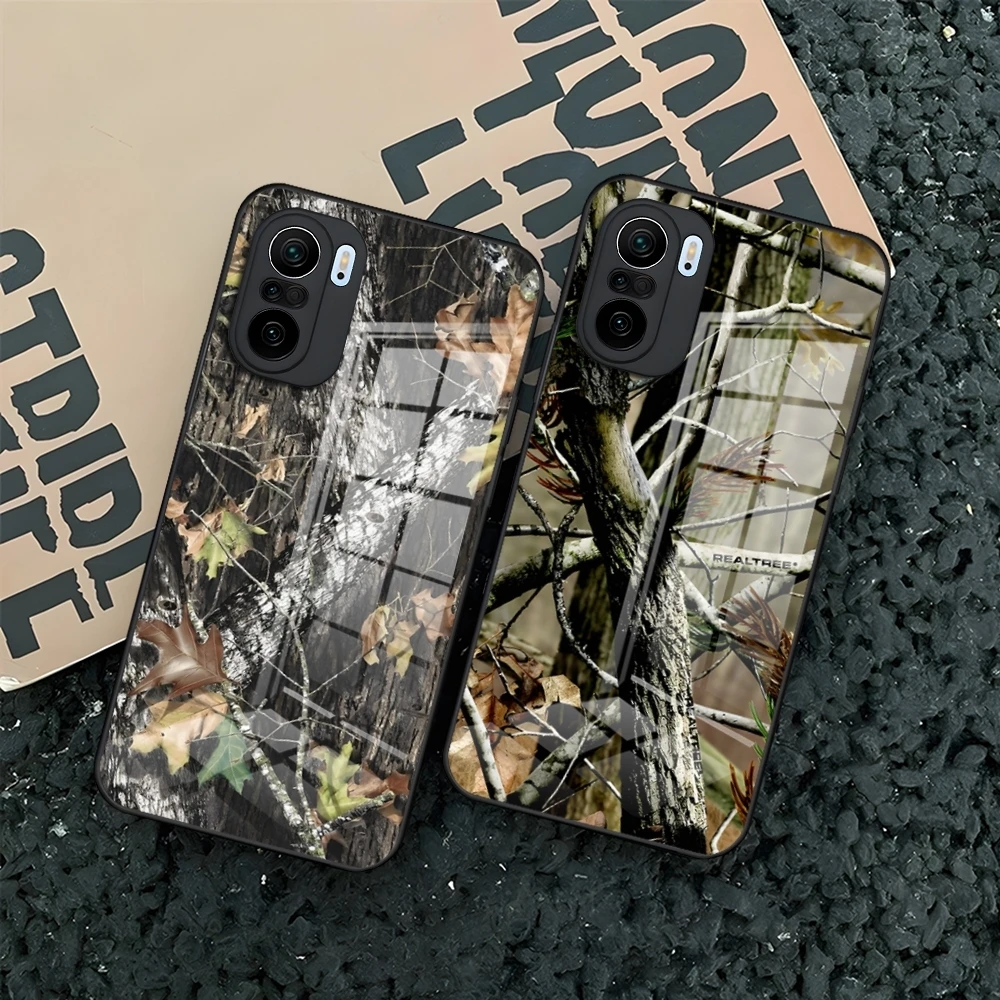 Deer Hunting Camo Phone Case for Redmi 13 12 13c 12c Note 13 Pro Plus 11 12 Pro 10 12s 11s Tempered Glass Back Cover