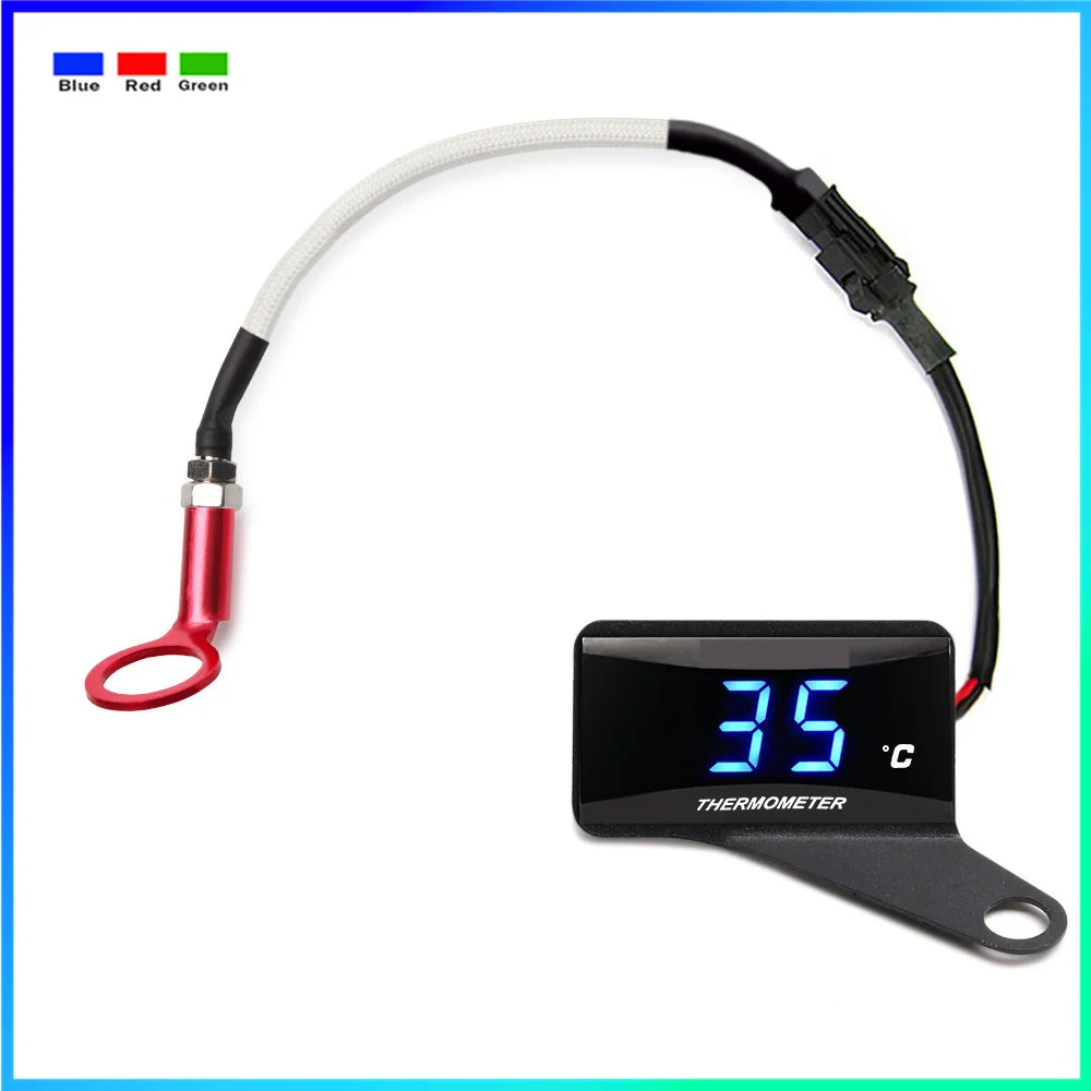 Koso Mini Square Digital Motorcycle Cylinder Head Temperature Sensor Universal Gauge for NMAX125 XMAX250 300 With Holder
