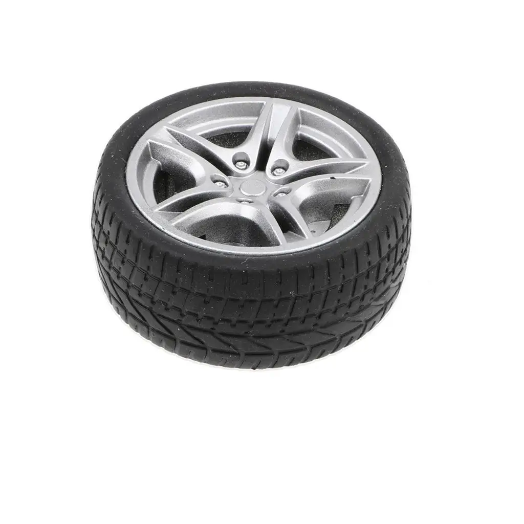 4 pezzi di auto da turismo pneumatici in gomma da 48 mm ruota per auto da corsa auto robot RC fai da te