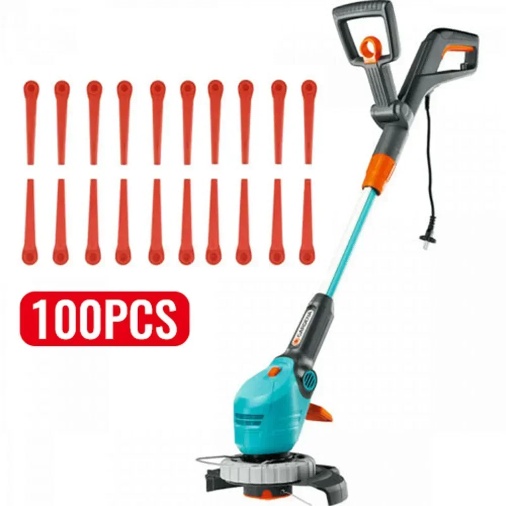 Imagem -01 - Roçadora Lâminas de Plástico Aparador de Grama Cabeça para Gardena Rotorcut Comfortcutccucut Strimmer Cortador de Grama 100 Peças rocadora laminas de plastico aparador de grama cabeca para gardena rotorcut comfortcutccucut strimmer cortador de grama 100 pecas 01