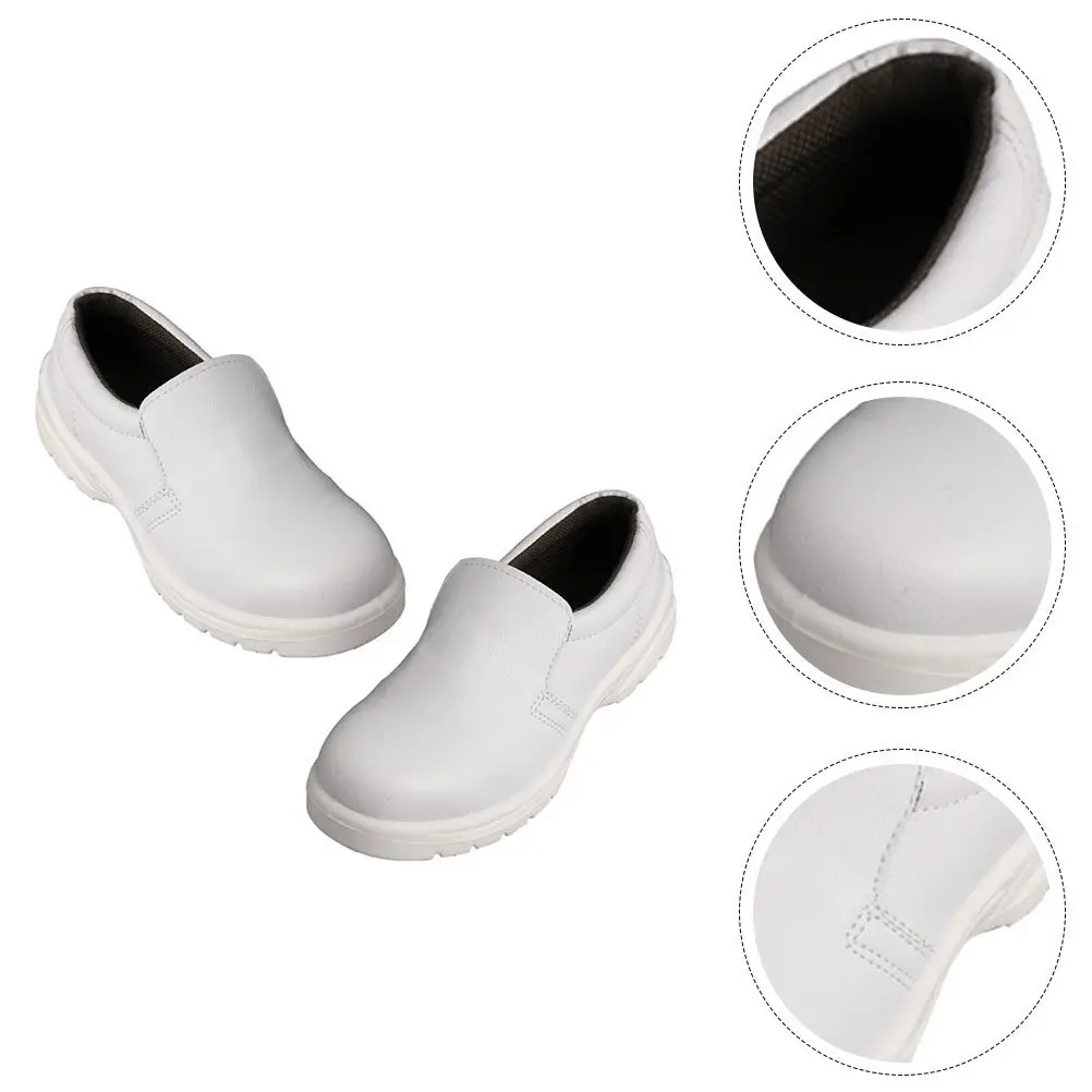 

1Pair Dustproof Safety Shoes Breathable Workshop Shoes Low-Heel White Comfortable Lightweight Industrial Construction Workplace