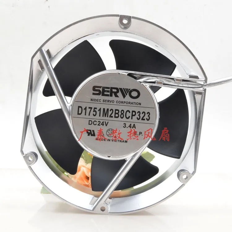 

SERVO D1751M24B8CP323 DC 24 В 3,4 А 170x150x51 мм 2-проводной охлаждающий вентилятор