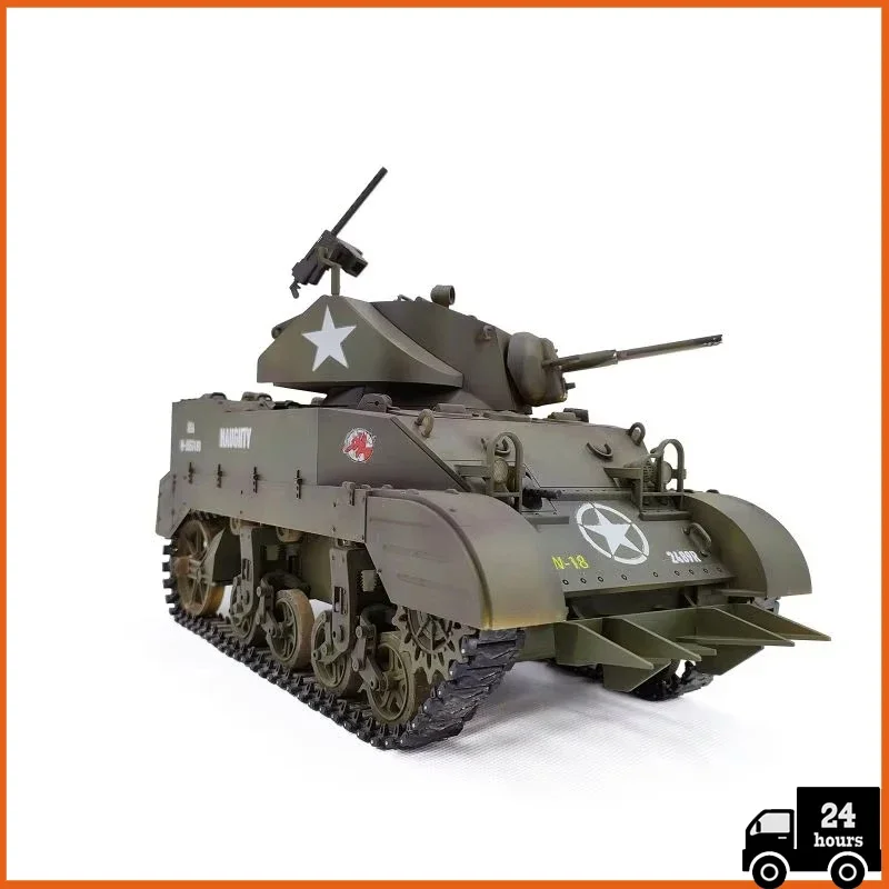 COOLBANK RC Tank scala 1/16 2.4ghz U.S. M5A1 modello di carro armato leggero study, serbatoi di controllo remoto con suono e luce per ragazzi adulti