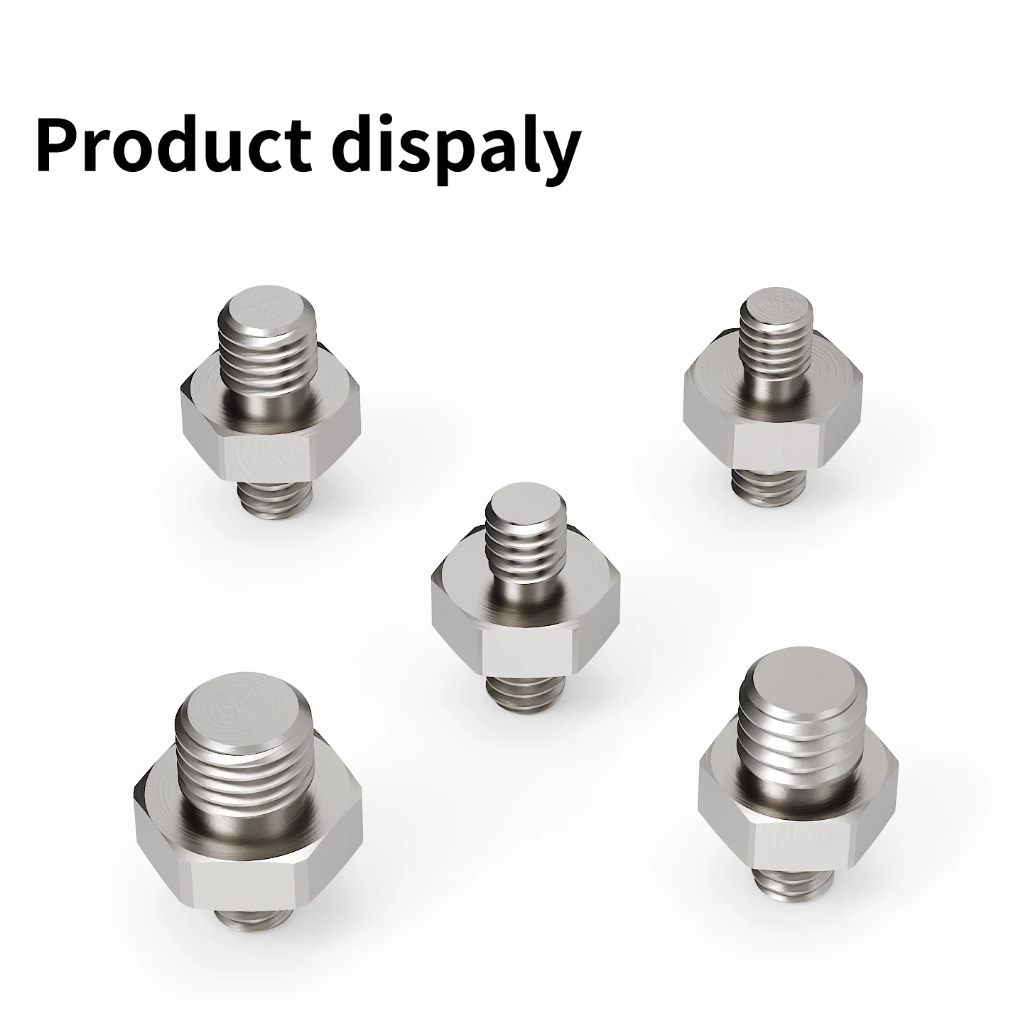 Edelstahl CNC 1/4"-20 Doppel-Außengewinde-Adapter Sechskantschraube 1/4 auf M6 M8 M10 3/8 für Kamera-Stativ, Handy, Action-Kamera – Detail 13