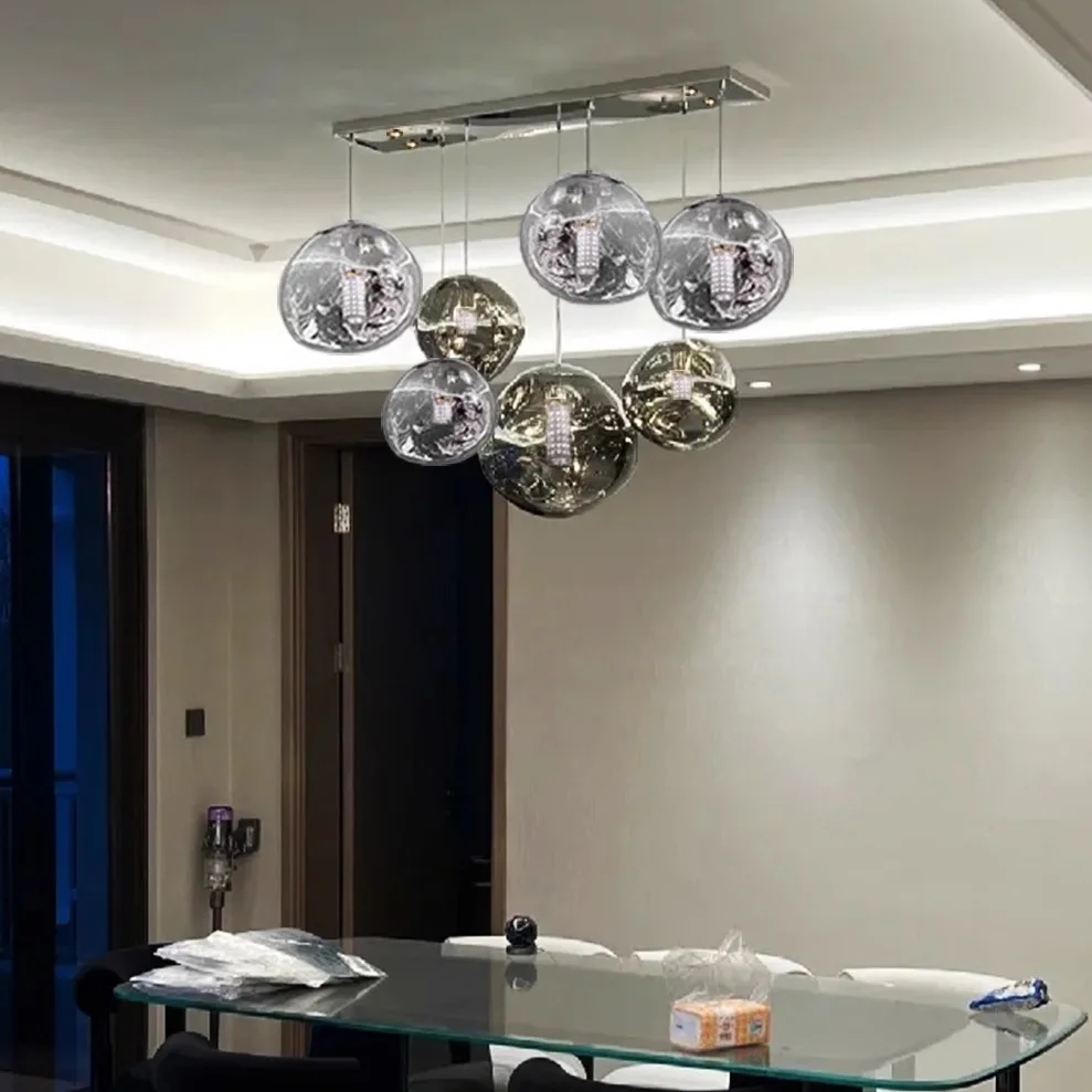 Nordic PVC Lava LED Pendant Light Modern Design Hanging Lamp for Living Room LOFT Bedroom Bar - Luminarias