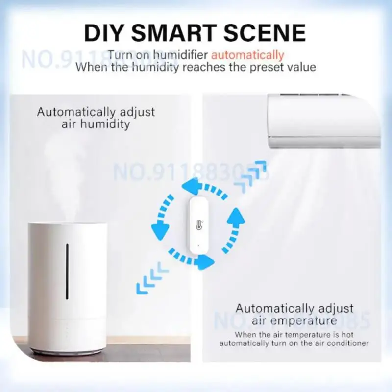 Tuya WiFi Zigbee Mini Smart Temperature Humidity Sensor Real-time Monitor Humidity Detector Via Alexa Google Home Smart Life