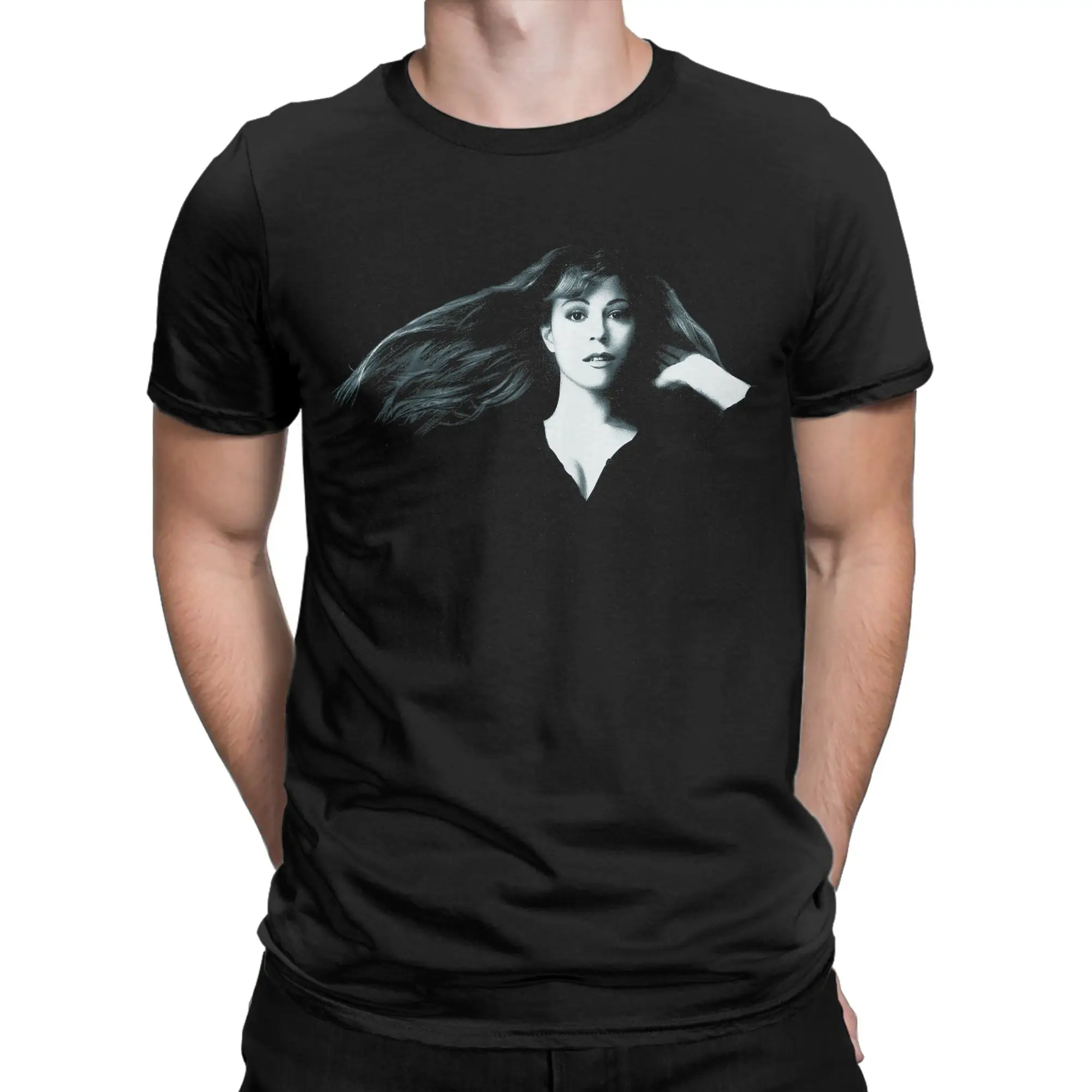 Men T-Shirts Mariahs Careys Official Vintage Daydream Anniversary Cotton Tee Shirt Short Sleeve  T Shirt Round Collar Clothes