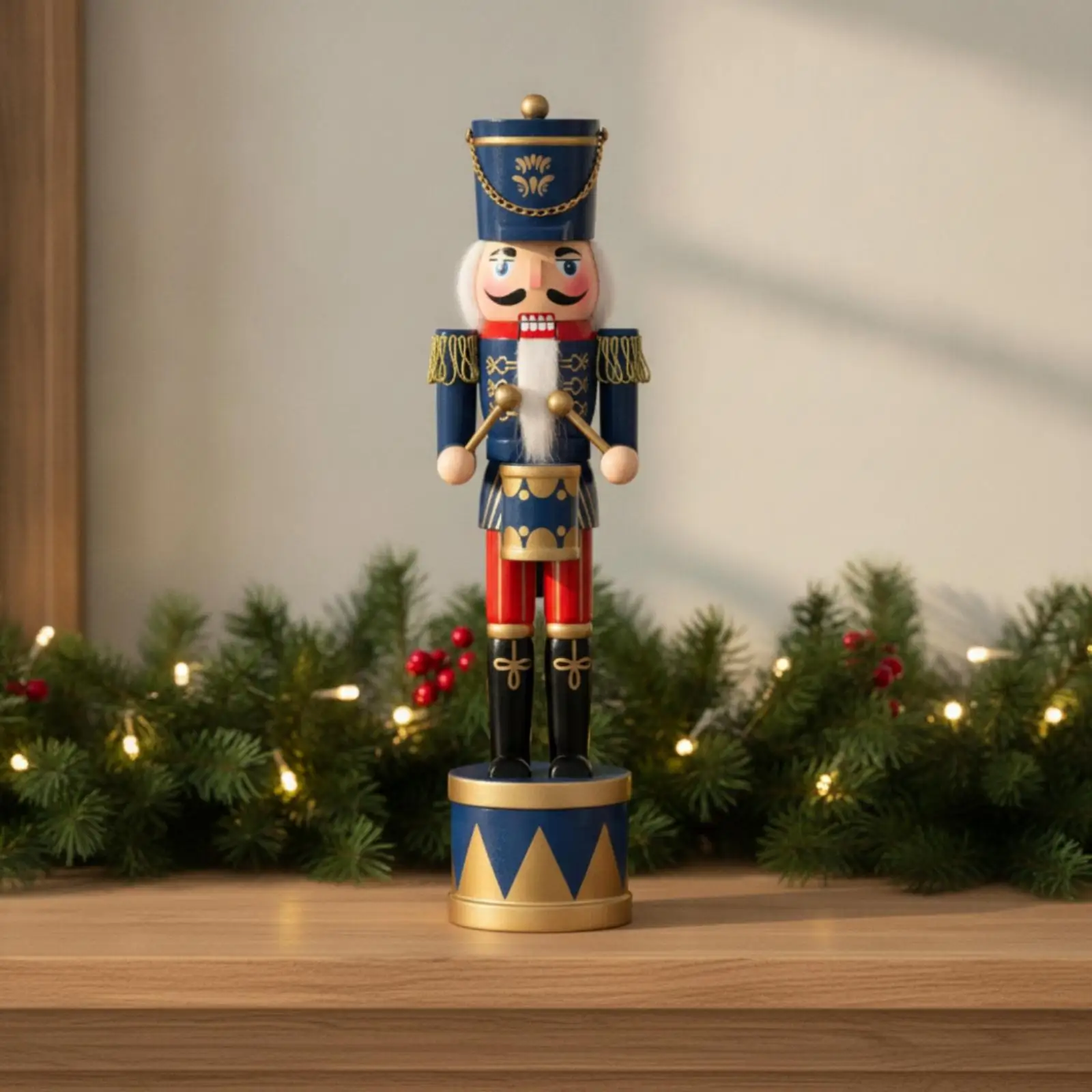Drummer Nutcracker Christmas Nutcracker with Drum Holiday for Collectors, Mantel, Tabletop
