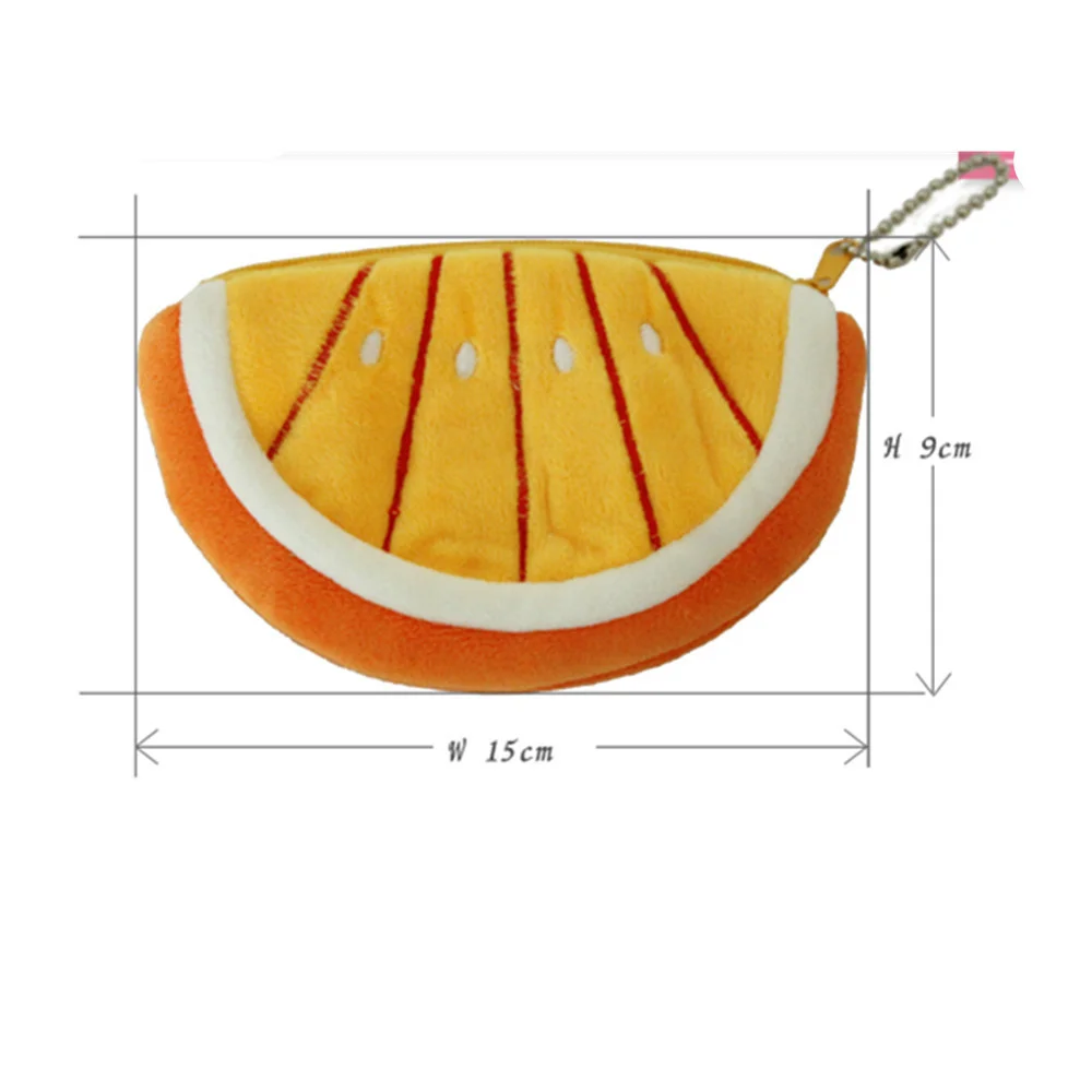 Donne bambini carino anguria portamonete bella peluche cerniera portamonete portamonete portamonete portamonete porta frutta studenti portamatite borse