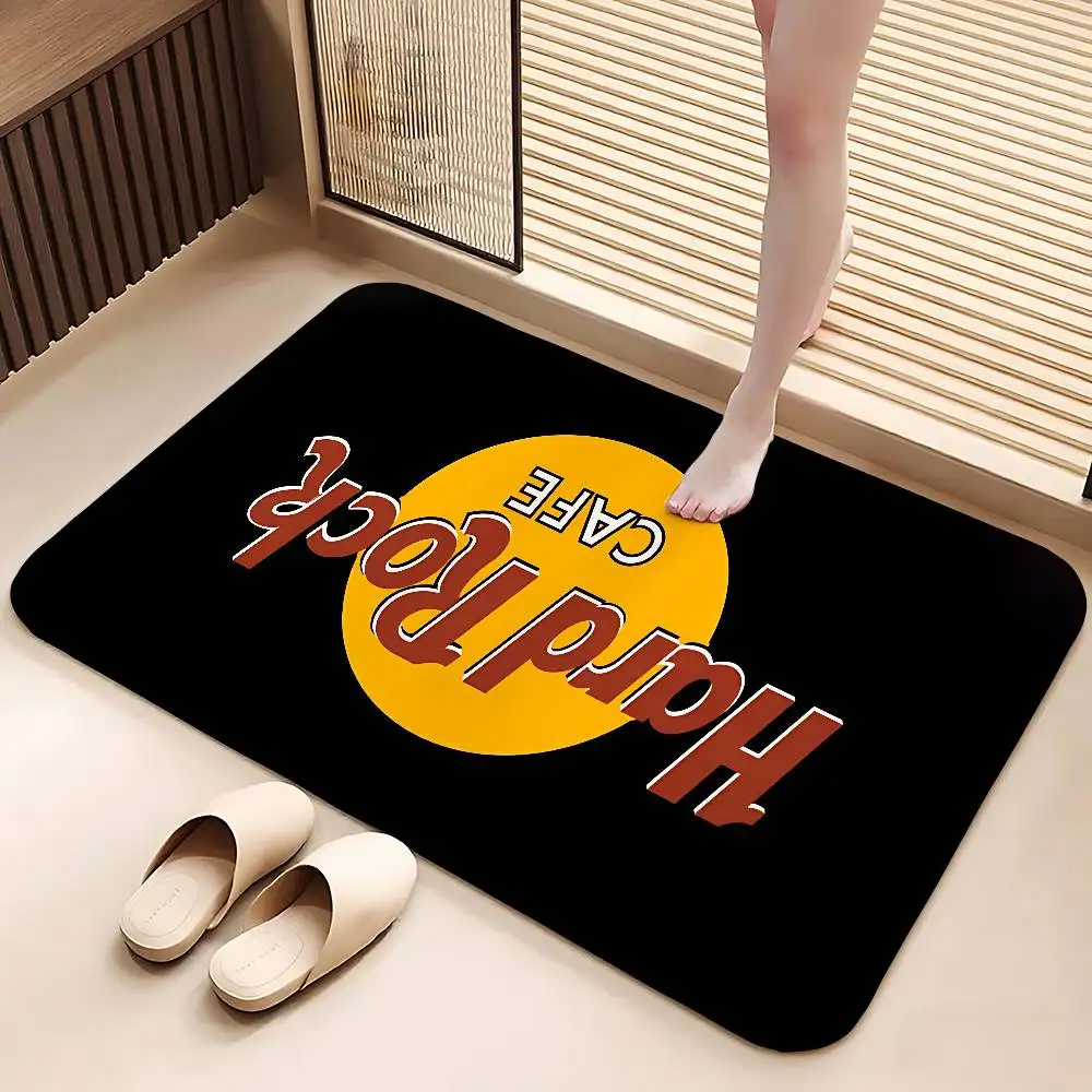 HARD ROCK Carpet Bathroom Anti-slip Mat Door Mat Home Decoration Mat Entrance Door Mat Scratch-resistant Door Mat