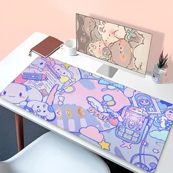 Kawaii Mouse Pad PC Gamer Cabinet Desk Mouse Mat Cute Anime Laptop Gaming Accessories Keyboard Pad C-cinnamoroll Mousepad Carpet