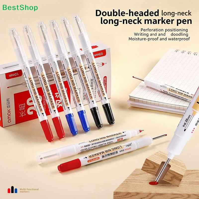 

Маркер-ручка с длинным наконечником для глубоких отверстий, для металла, ванной комнаты, деревообработки, плитки, для глубоких отверстий до 20 мм