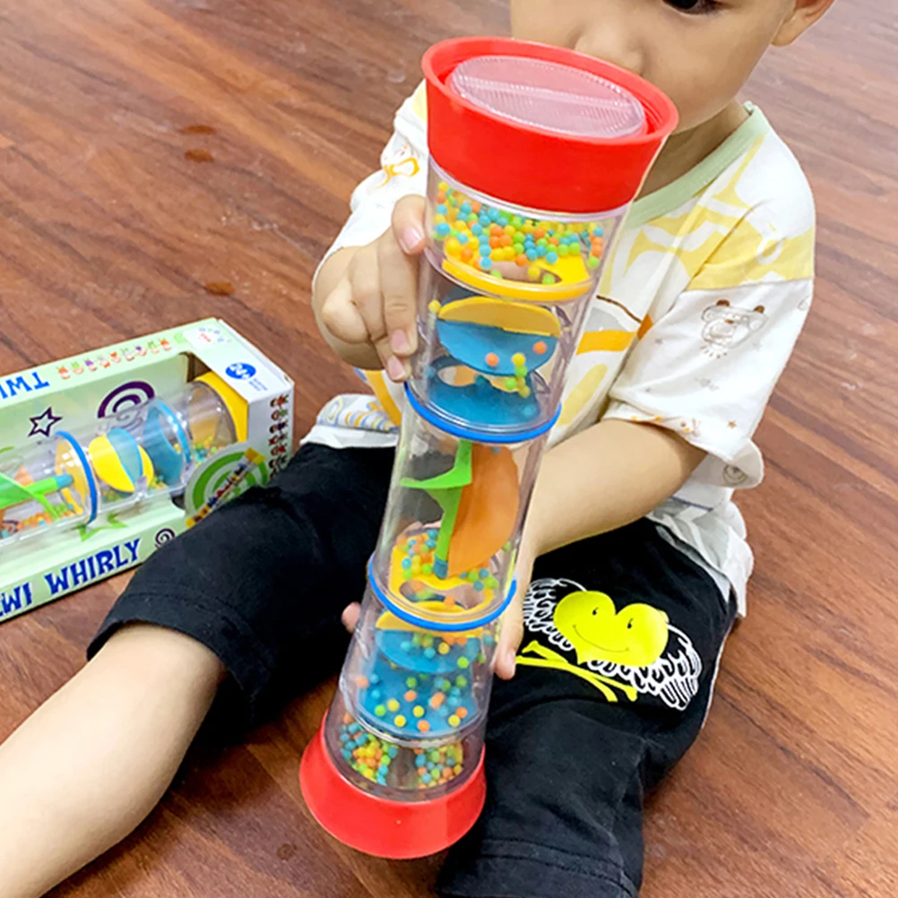 

Rain Sound Plastic Rotating Plaything Baby Grab Toy Plastic Kaleidoscope Auditory Cognitive Educational Plaything