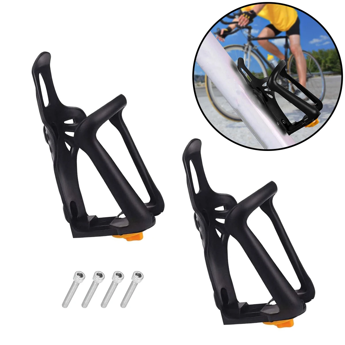 

Регулируемый держатель для велосипедной бутылки (2/4 шт.) – легкий, износостойкий композитный материал, подходит для бутылок диаметром 2,2–3 дюйма, для шоссейных и горных велосипедов.