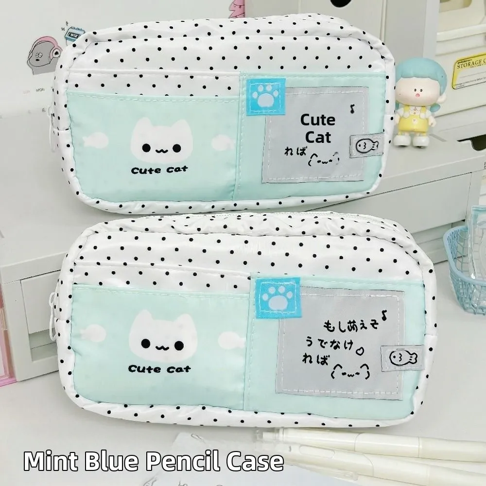Cartoon Cute Cat Pencil Case Large Capacity Multi-layer Stationery Bag Student Stationery Organizer Gifts