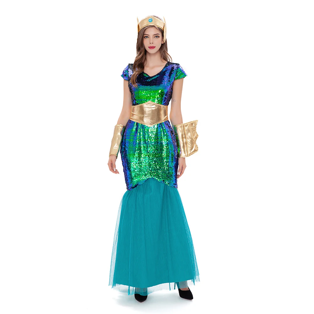 Neues Königinnen-Prinzessinnen-Kostüm Super Damen-Kostüme Erwachsenen-Meerjungfrauen-Prinzessinnen-Kostüm für Halloween Karneval Faschingskleidung – Detail 8