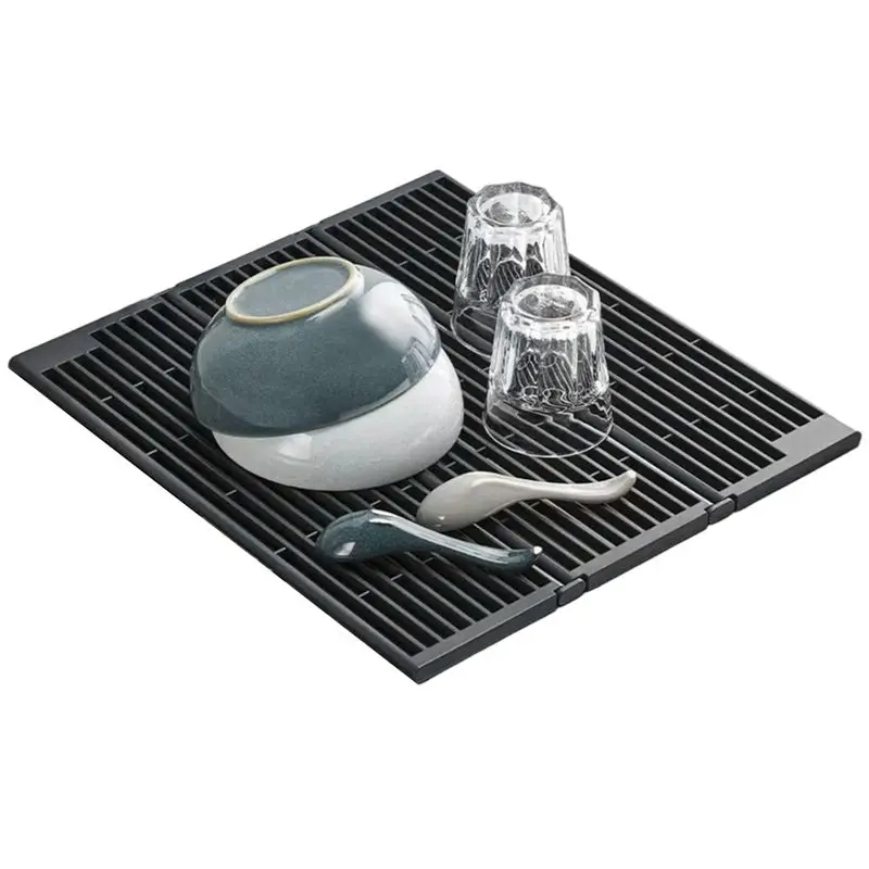 

-November Foldable Kitchen Sink Drainer 1Pc Splash-Proof Design For Dishes Utensils Perfect Fit For Countertops Bars And Home Ki