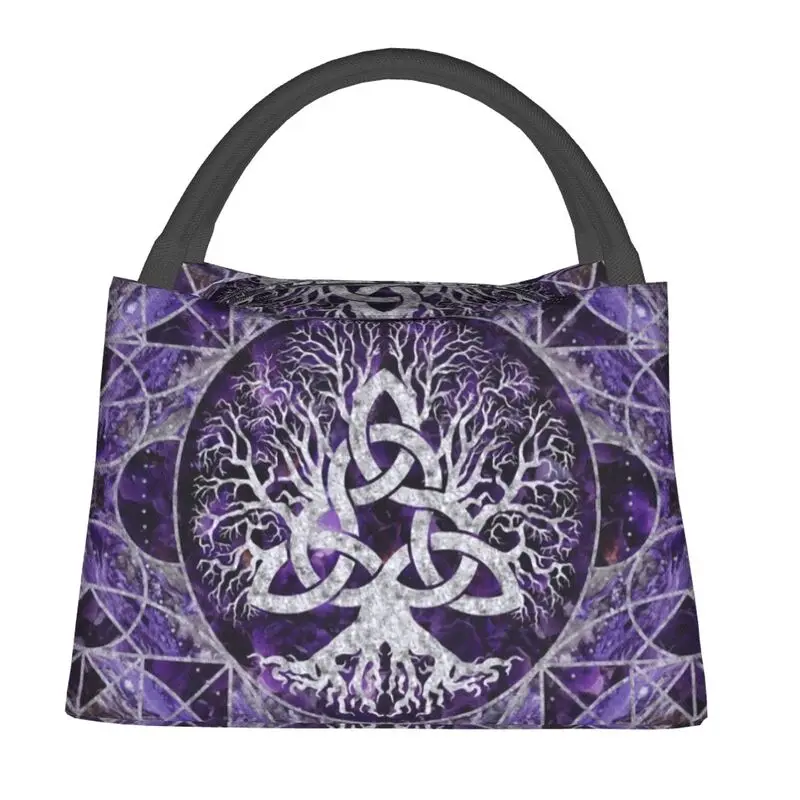 Tree Of Life With Triquetra Lunch Box Women Vikings Cooler Thermal Food Insulated Lunch Bag Hospital Office Pinic Container