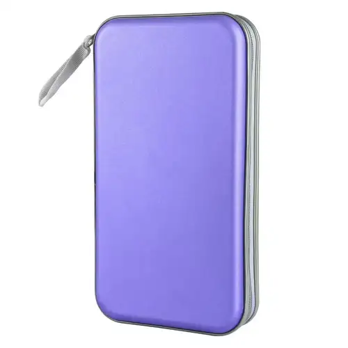 Media Storage Box 80 Capacity CD Case Holder Hard Plastic Storage DVD Case Zipper Portable CD Case Wallet CD/DVD Album - Image 7
