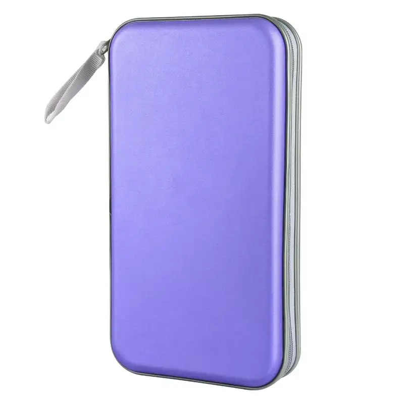 Media Storage Box 80 Capacity CD Case Holder Hard Plastic Storage DVD Case Zipper Portable CD Case Wallet CD/DVD Album - Image 7