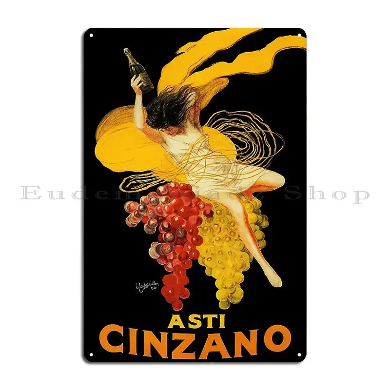 Asti Cinzano Asti Spumante italiano vino blanco brillante letrero de Metal Club crear diseño Pub diseño Bar cartel de estaño cartel