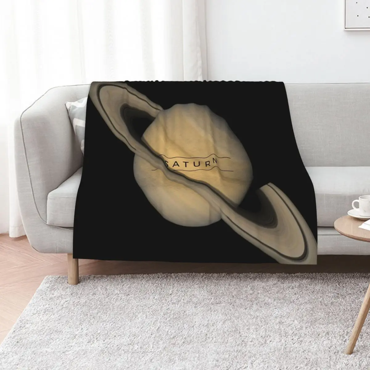 Saturn -- Planets Moons Solar System Education Series Set Throw Blanket Weighted Summer Beddings Flannels Blankets