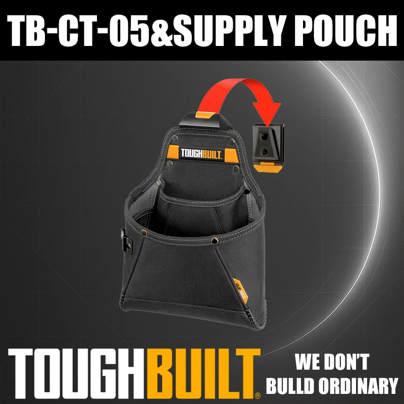 ToughBuilt TB-CT-05 Multi-Function Tool Belt Pouch for Carpenters and Electricians