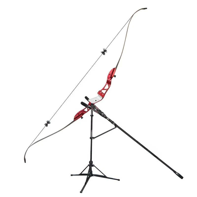Portable Recurve Bow Support Stand Made of Aluminum Alloy Durable Outdoor Archery Equipment for Daily Shooting Training