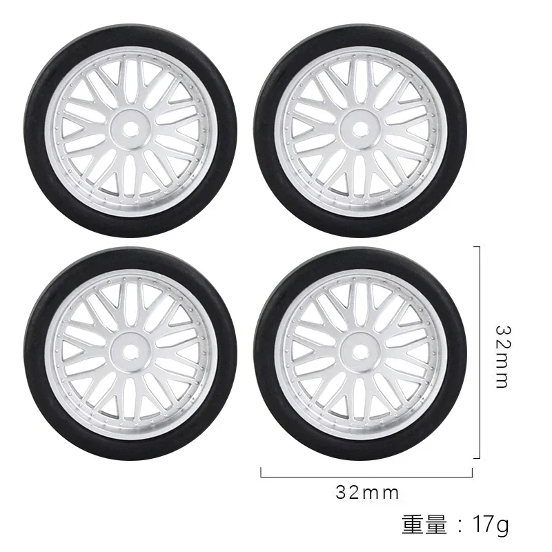 LDRC AE86 A86 LD1801 LD1802 LD1803 LD1804 A01 A02 4pcs 33mm RC Hard Drift Tire Wheel Hard Tire 1/18 RC Car Upgrade Parts