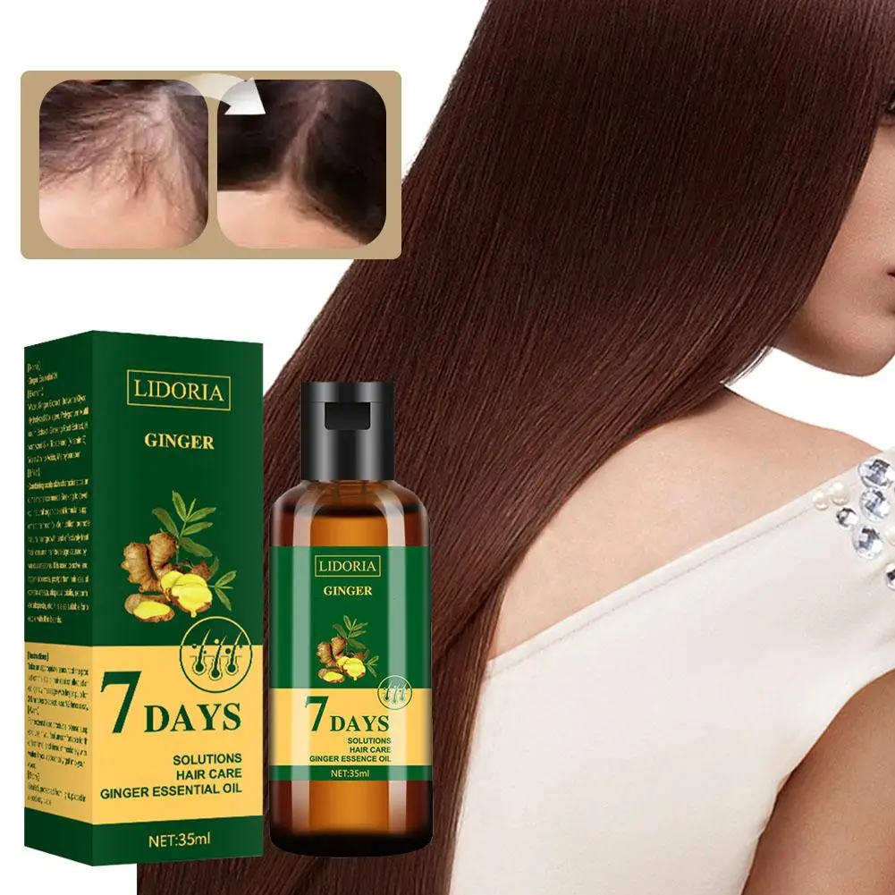 

7 Days Ginger Liquid Dense-hair Strengthen Regrowth Hair Improves Scalp Loss Nourish Thicker Environment Prevention Q7M0