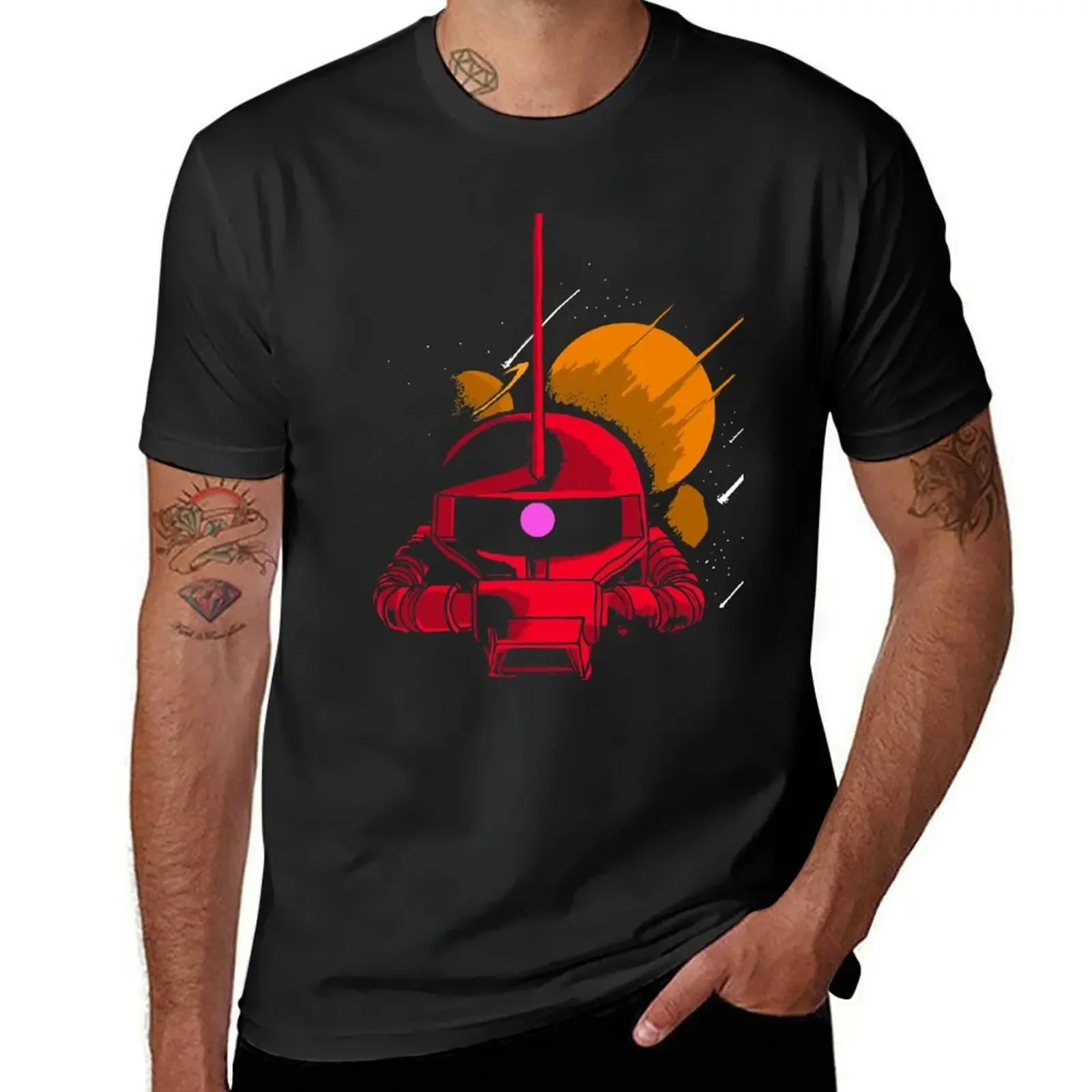 Zaku Art planets T-Shirt shirts graphic tees blacks blanks plus size clothes T-shirt men