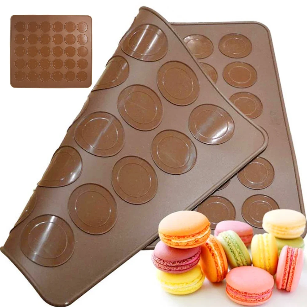 Macaron Silicone Pad Baking 30-Cavity Silicone Macaron Mat DIY Baking Mats Cake Pastry Oven Baked Mold Tools